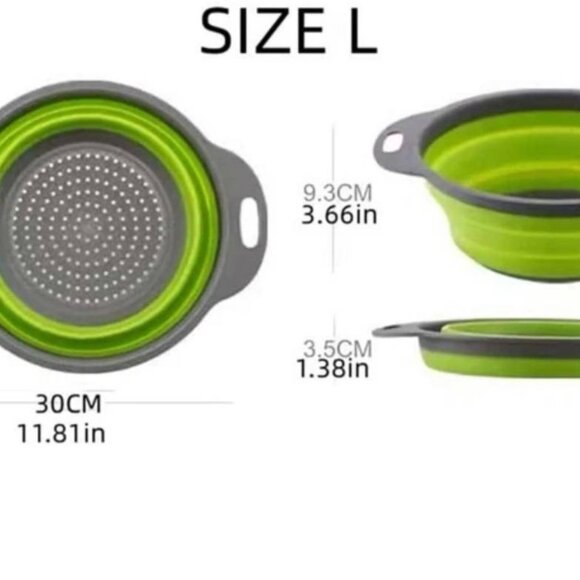 Foldable drain basket for fruits, vegetables. foldable design. - Picture 2 of 4